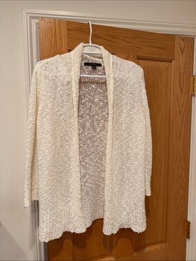 Fever Open-Front Off White Knit Cardigan